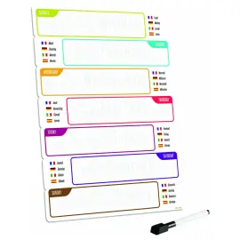 Magnetisk Ukeplanlegger Forskjellige Spr&aring;k