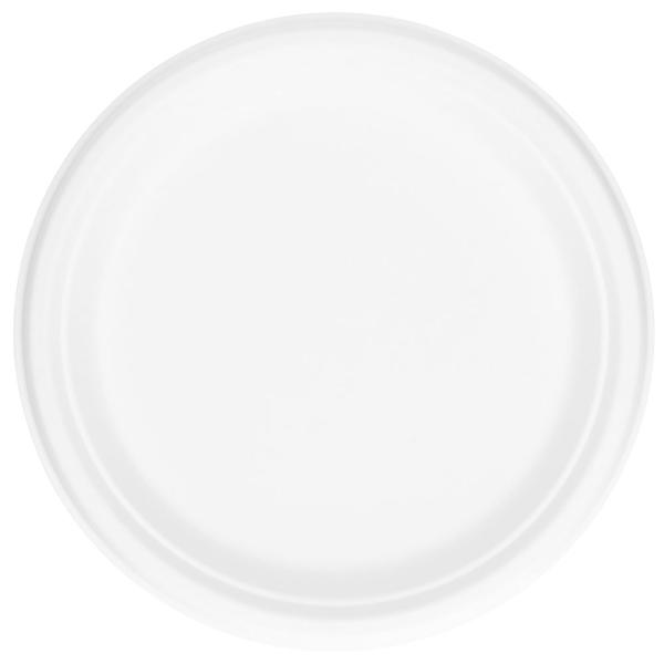 Bagasse Tallerkener Hvit 24 cm 50-pakning