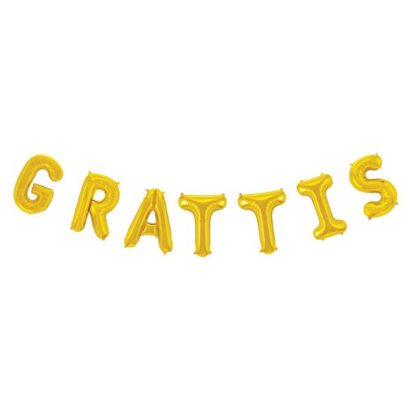 Grattis Bokstavballonger Gull
