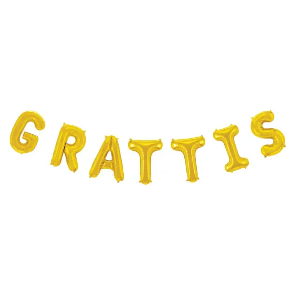 Grattis Bokstavballonger Gull