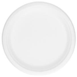 Bagasse Tallerkener Hvit 26 cm 50-pakning