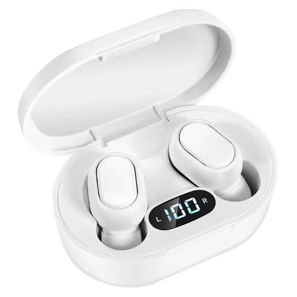 Headset med Ladeetui E7S Hvitt