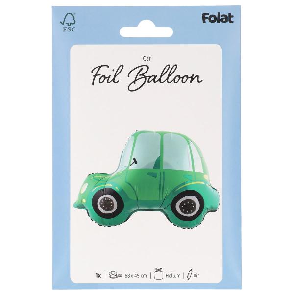 Folieballong Bil Grønn 68 x 45 cm