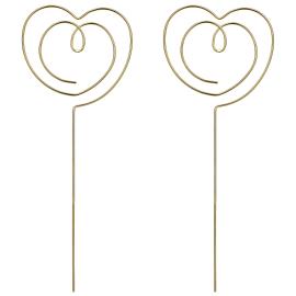 Cake Toppers Hjerter Gull 2-pakning