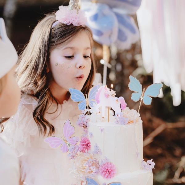 Cake Toppers Sommerfugler Fargemix 9-pakning