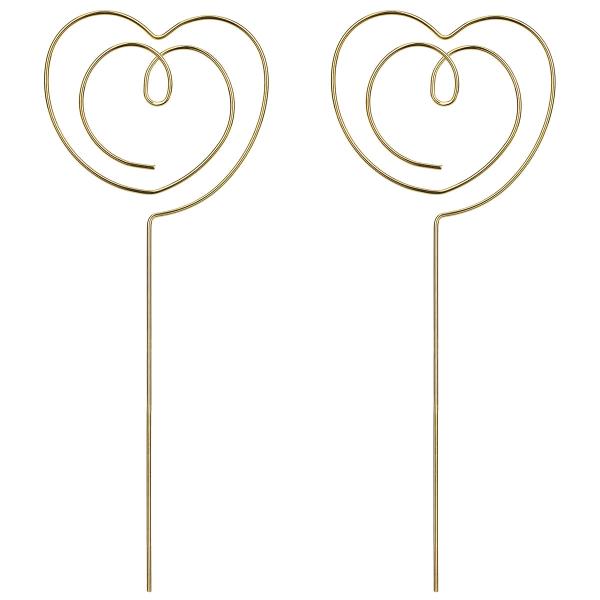 Cake Toppers Hjerter Gull 2-pakning