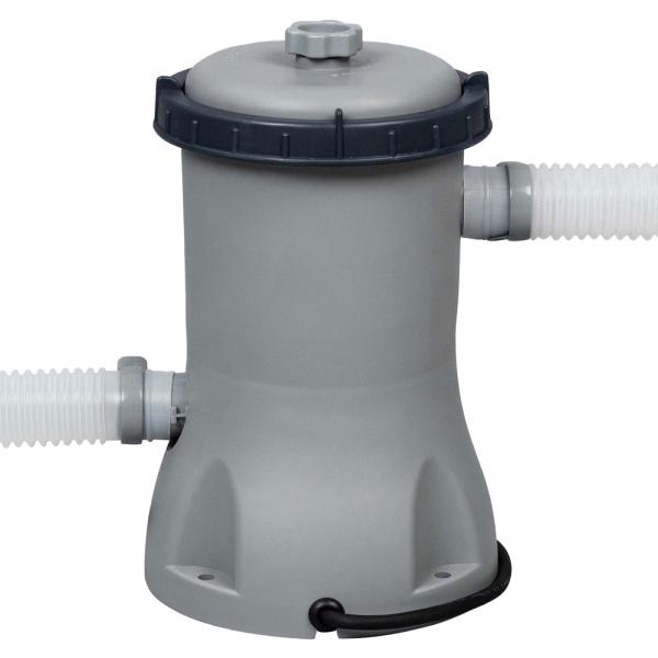 Bestway Oppblåsbart Basseng med Filter Fast Set Grått 4 m