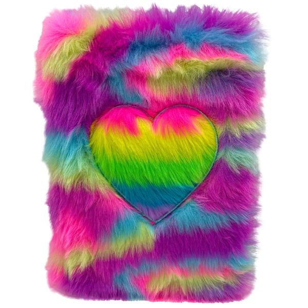 Notisblokk Fluffy Regnbue Hjerte
