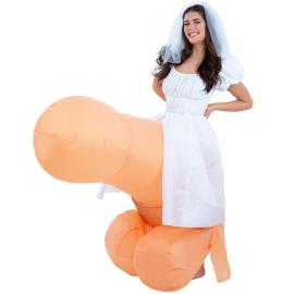 Kostyme Brud p&aring; Oppbl&aring;sbar Penis