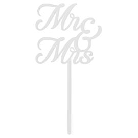 Mr & Mrs Cake Topper Hvit