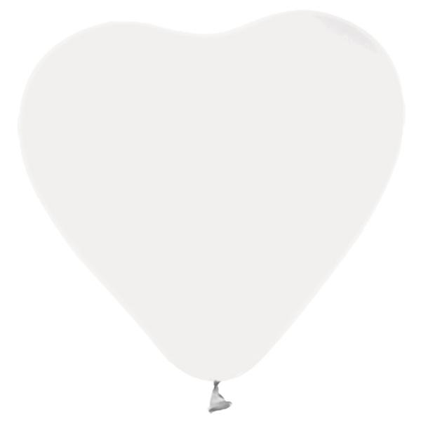 Hjerteformede Ballonger Hvite