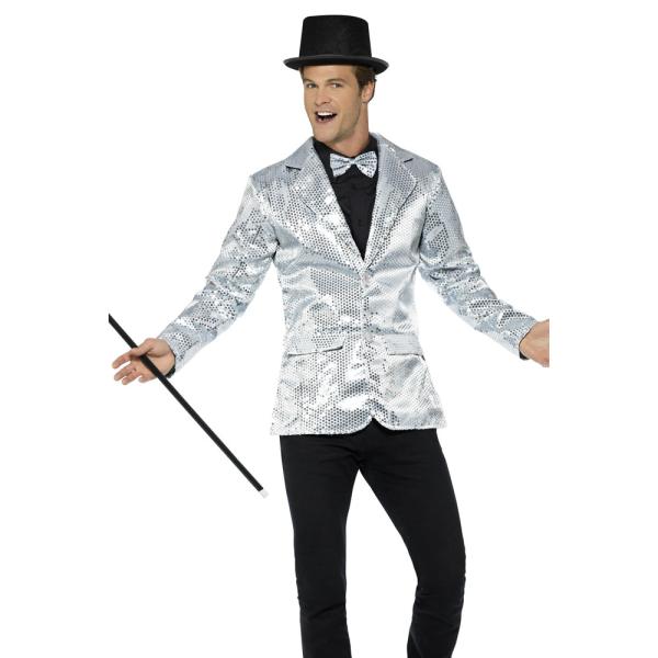 Blazer med Paljetter Sølv