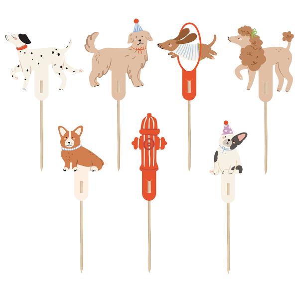 Cake Toppers Hundefest 7-pakning