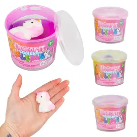 Slime i Boks med Squishy Enhj&oslash;rning 100 g 7 x 5,7 cm