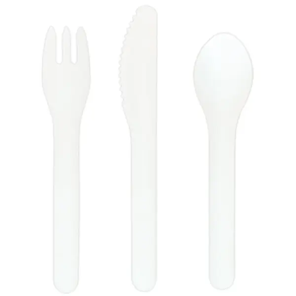 Pappgafler Hvit 15 cm 100-pakning