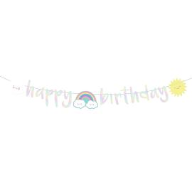 Regnbue Girlander Happy Birthday