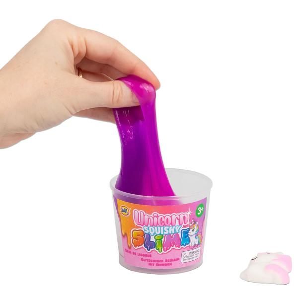Slime i Boks med Squishy Enhjørning 100 g 7 x 5,7 cm