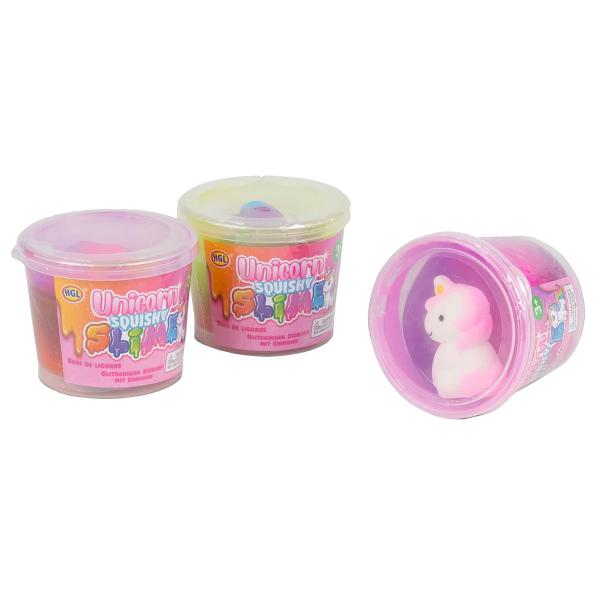 Slime i Boks med Squishy Enhjørning 100 g 7 x 5,7 cm