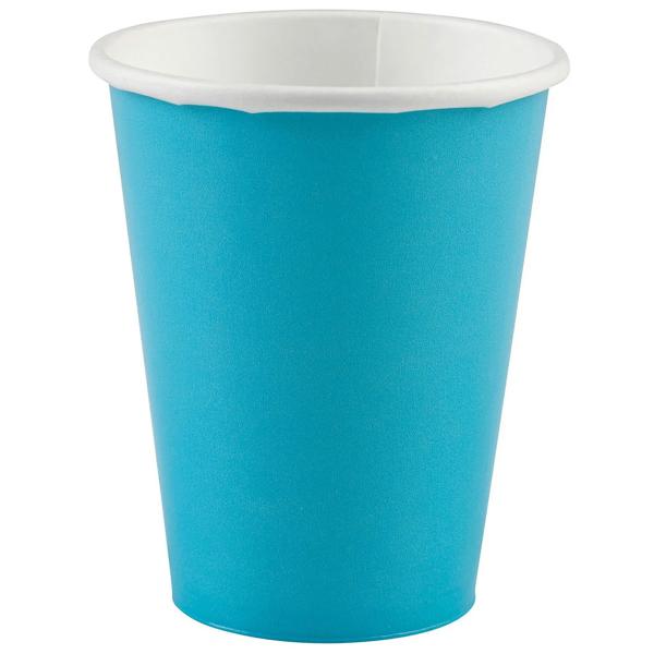 Pappkopper Karibisk Blå 25 cl 8-pakning