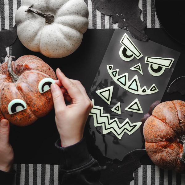 Selvlysende Klistremerker Gresskar 2-pakning