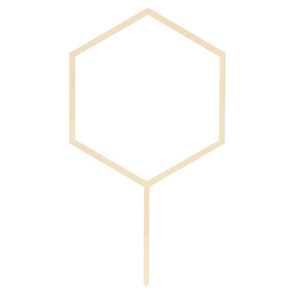 Kakepynt Hexagon Tre