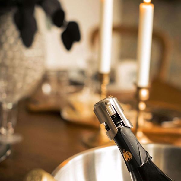 Champagnekork med Lås Sølv