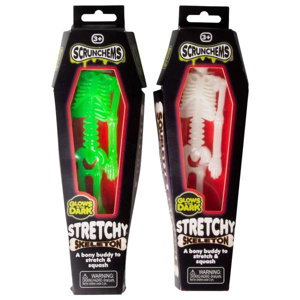 Selvlysende Stretchy Skjelett Leke 7,5 cm