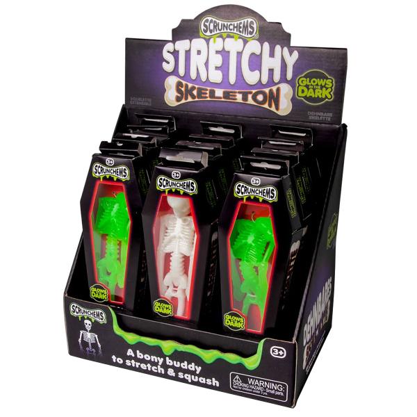 Selvlysende Stretchy Skjelett Leke 7,5 cm