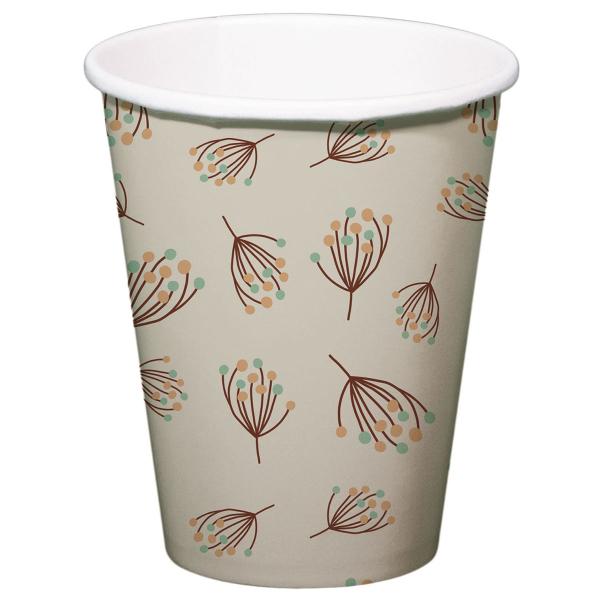 Pappkopper Blomstring Beige 8-pakning