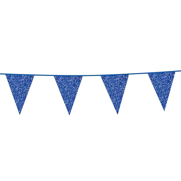 Glitrende Vimpelgirlander Mørkeblå