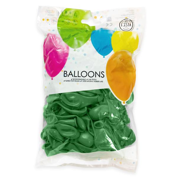 Mørkegrønne Miniballonger Dark Green 100-pakning