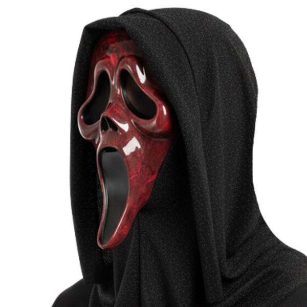 Ghostface Maske Marmorert Rød