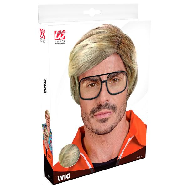 Kort Parykk med Sideskill Blond