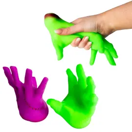 Squeeze Monsterh&aring;nd Neon Leke 14 cm