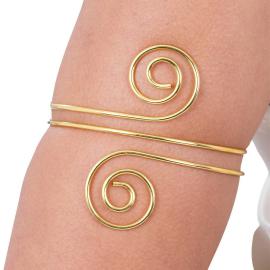 Gresk Virvel Cuff-armbånd Gullfarget