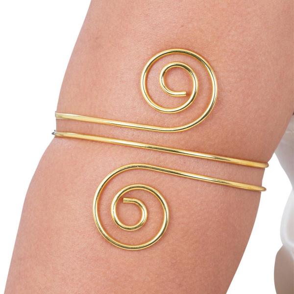 Gresk Virvel Cuff-armbånd Gullfarget