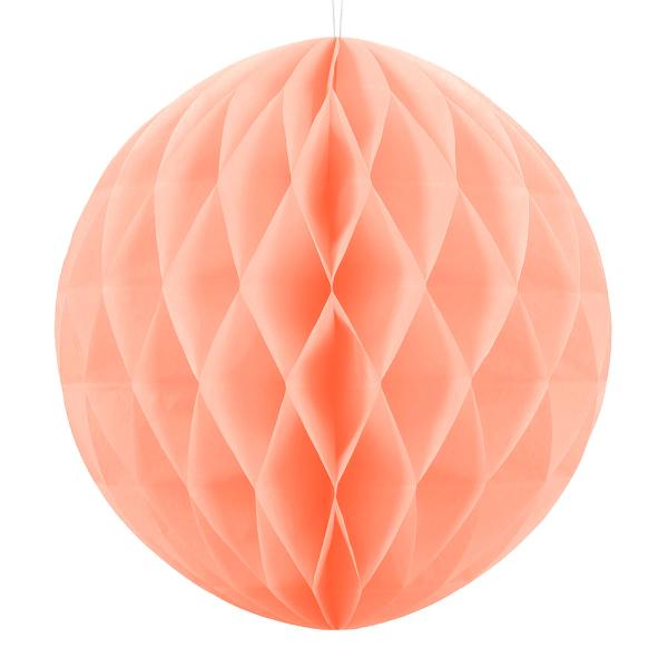 Hengende Honeycomb Lys Fersken 40 cm