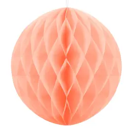 Hengende Honeycomb Lys Fersken 40 cm
