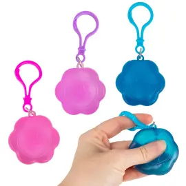 Squishy Blomst med N&oslash;kkelring 4,5 cm