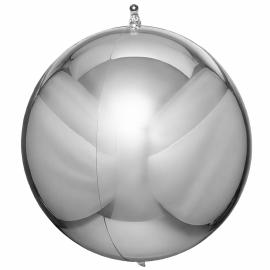 Kulerund Folieballong Metallic S&oslash;lv 3-pakning
