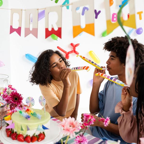 Partyfløyter Stripetastic 6-pakning