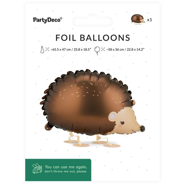 Folieballong Pinnsvin Airwalker 58 x 36 cm