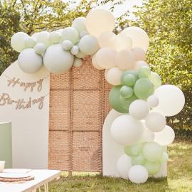 Ballongbue Sett Grønt/Hvitt/Beige