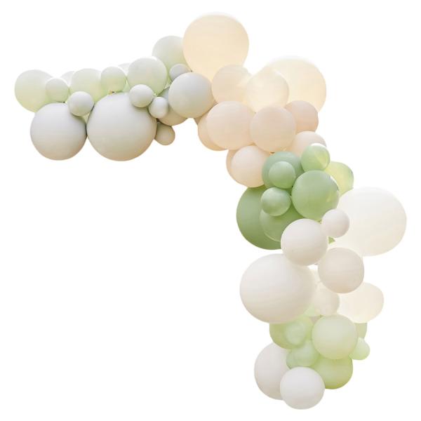 Ballongbue Sett Grønt/Hvitt/Beige