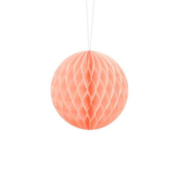 Hengende Honeycomb Lys Fersken 10 cm