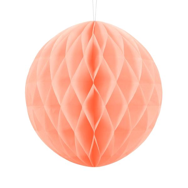 Hengende Honeycomb Lys Fersken 30 cm