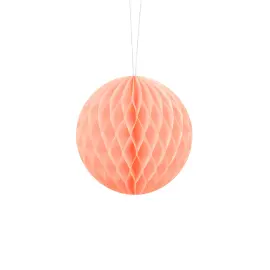 Hengende Honeycomb Lys Fersken 10 cm