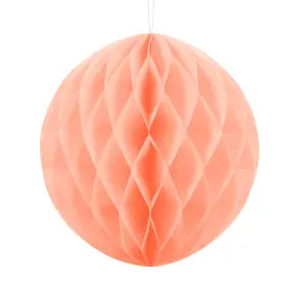 Hengende Honeycomb Lys Fersken 30 cm