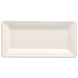 Rektangulære Engangstallerkener Sukkerrør 26 cm 50-pakning
