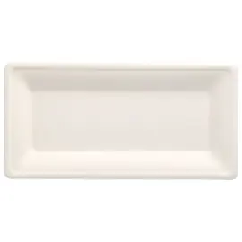 Rektangulære Engangstallerkener Sukkerrør 26 cm 50-pakning